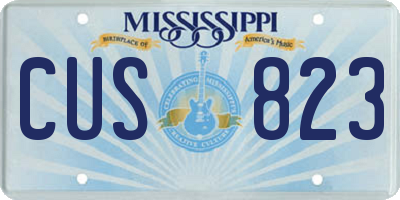 MS license plate CUS823