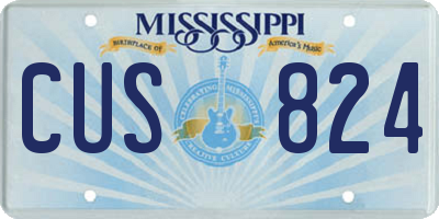 MS license plate CUS824