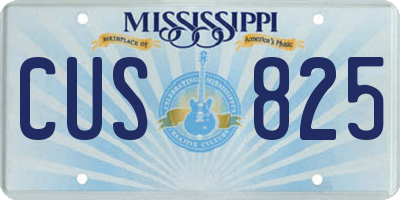 MS license plate CUS825