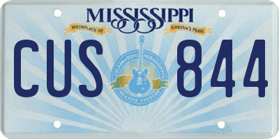 MS license plate CUS844