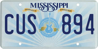MS license plate CUS894