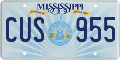 MS license plate CUS955