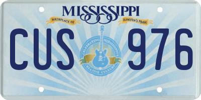 MS license plate CUS976