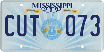 MS license plate CUT073