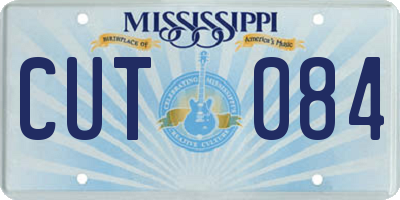 MS license plate CUT084