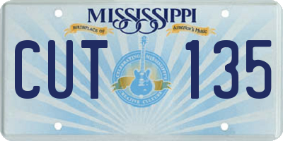 MS license plate CUT135