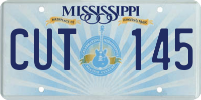 MS license plate CUT145