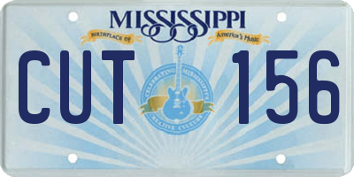 MS license plate CUT156