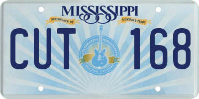 MS license plate CUT168