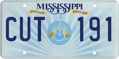 MS license plate CUT191