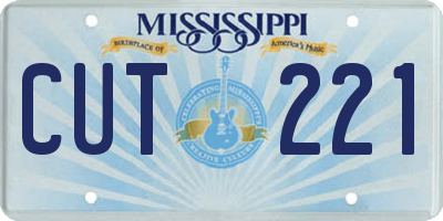 MS license plate CUT221