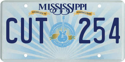 MS license plate CUT254