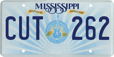 MS license plate CUT262
