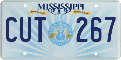 MS license plate CUT267