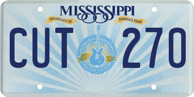 MS license plate CUT270