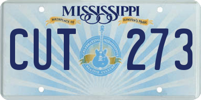 MS license plate CUT273