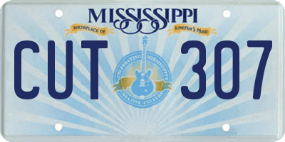 MS license plate CUT307