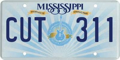 MS license plate CUT311