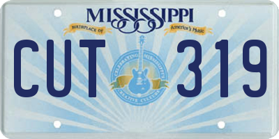 MS license plate CUT319