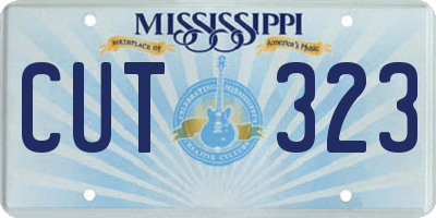 MS license plate CUT323