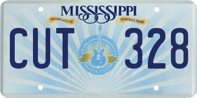 MS license plate CUT328