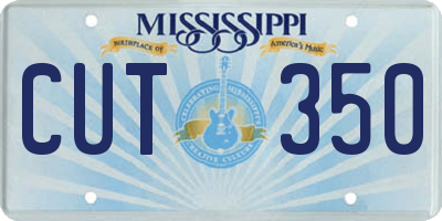 MS license plate CUT350