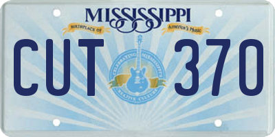 MS license plate CUT370