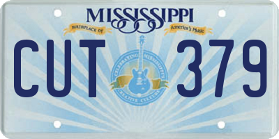MS license plate CUT379