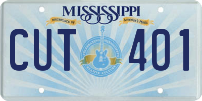 MS license plate CUT401