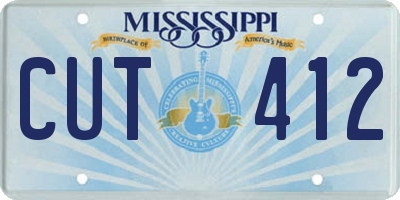 MS license plate CUT412