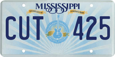 MS license plate CUT425