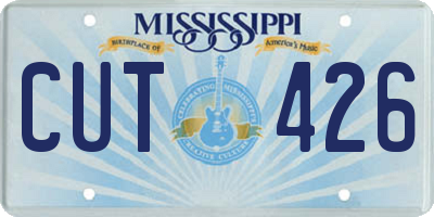 MS license plate CUT426