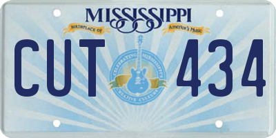 MS license plate CUT434
