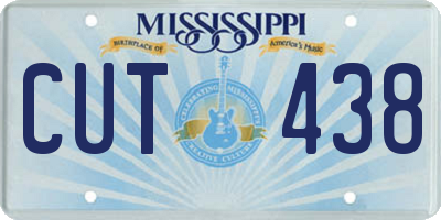 MS license plate CUT438