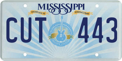 MS license plate CUT443