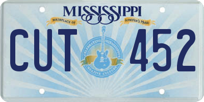 MS license plate CUT452
