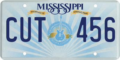 MS license plate CUT456