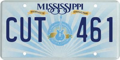 MS license plate CUT461