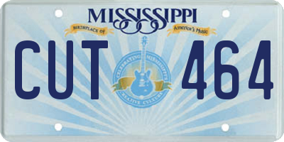 MS license plate CUT464