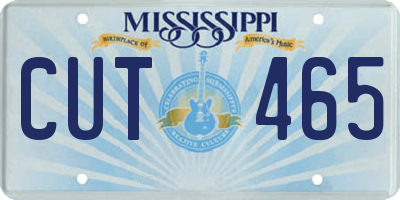 MS license plate CUT465
