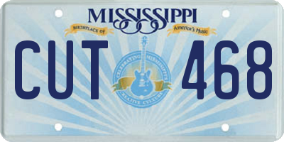 MS license plate CUT468