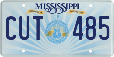 MS license plate CUT485