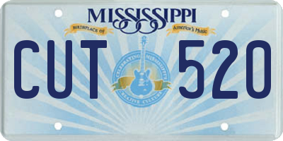 MS license plate CUT520