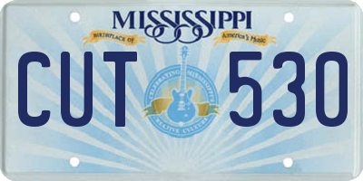 MS license plate CUT530