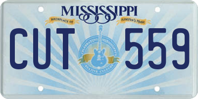 MS license plate CUT559
