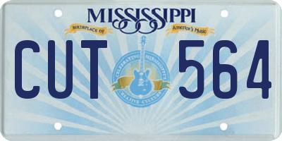 MS license plate CUT564