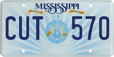 MS license plate CUT570