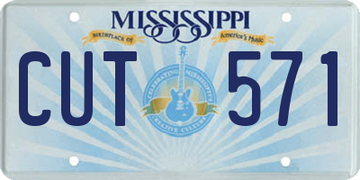MS license plate CUT571