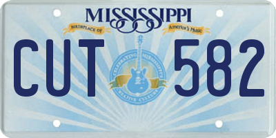 MS license plate CUT582