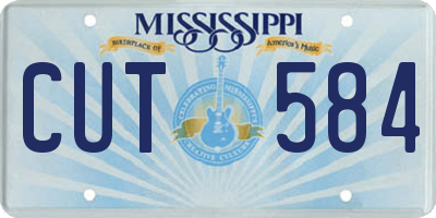 MS license plate CUT584